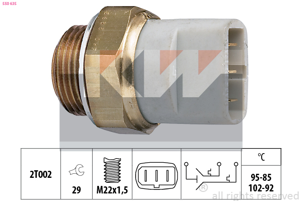 KW Ventilátor kapcsoló 550635_KW